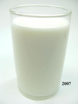Glas Melk (echt glas) 6.5x10.5 cm dummy