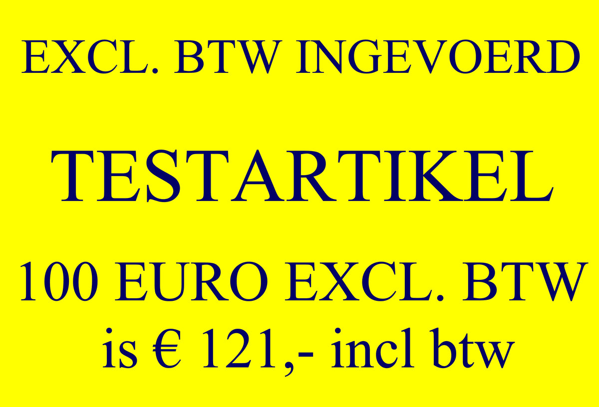 Testartikel GEEL 121 incl btw
